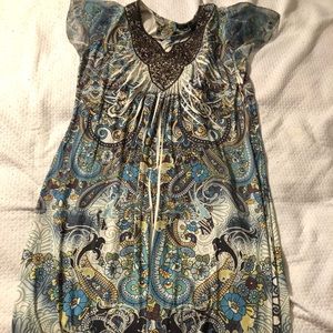 Printed slinky material dress